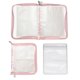 thumbnail image 1 of Uxcell 1 Set de Organizador de Pendientes Transparente para Viaje con Bolsillo para Collar y Pulsera, Rosa, 1 of 7
