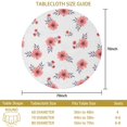 thumbnail image 3 of Pioneer Flower Floral Print Pattern Round Tablecloth 70"x70", Wrinkle Resistant Wipeable Table Cover for Kitchen Dining Room Picnic Patio and Party, 3 of 6