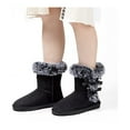 thumbnail image 7 of Pennysue Women Fashion Winter Boots Black Mid-Calf Faux-Fur Lining Snow Boots 8M, 7 of 7
