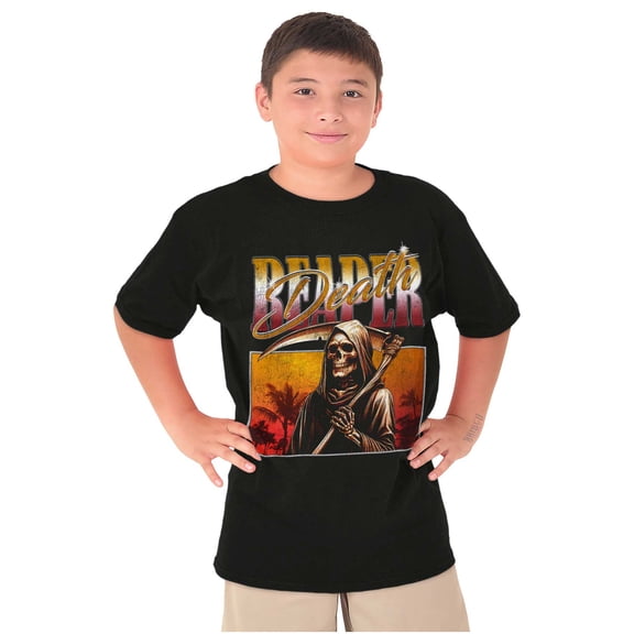 Halloween Monster Reaper of Death Crewneck T Shirts Boy Girl Teen Brisco Brands S