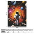 thumbnail image 4 of FUMJ Space Blanket Galaxy Astronaut Throw Blankets Cozy Flannel Blanket Soft Warm Plush Lightweight Solar System Gifts Bedding for Boys Girls Teens Kids Adults for Couch Sofa Bed, 4 of 6