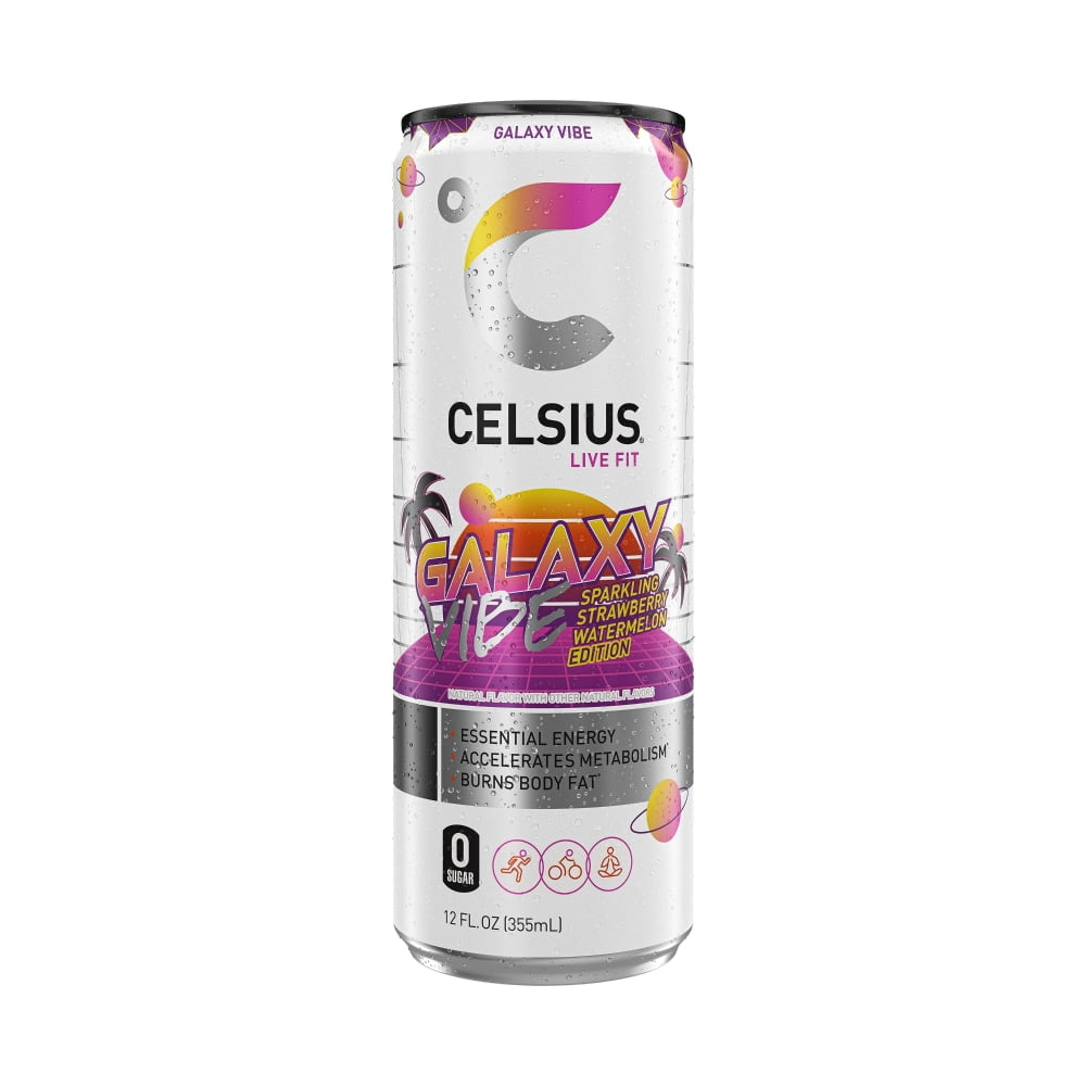 CELSIUS Sparkling Galaxy Vibe Energy Drink Can 12 fl oz - 3 count