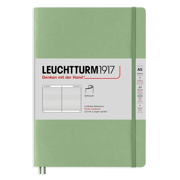 Cuaderno LEUCHTTURM1917 Softcover Medium A5 rayado color salvia