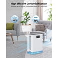 thumbnail image 3 of Dehumidifier for Home, (980 sq.ft) Quiet Dehumidifiers for Bathroom, Basement, RV with 101 oz Water , 2 Modes, Auto Defrost, Auto Shut Off, Timers, 7 Colors Ambient Light, 3 of 8