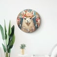 thumbnail image 4 of Modern Wall Clock Battery Operated Analog Clock with Quality Quartz Non-Ticking,Decorative for Kitchen-Alpaca Llama Flower Floral style(14inch), 4 of 4