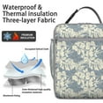 thumbnail image 2 of Tropical Flower and Leaves Insulated Lunch Box Men Reusable Lunch Tote Bag with Front Pocket Lunchbox Office Beach, 2 of 6