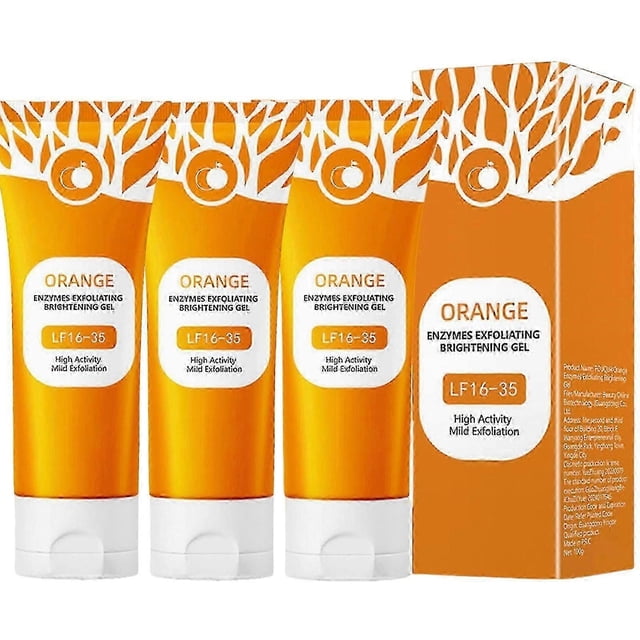 1-3X Orange Enzymes Exfoliating Brightening Gel Moisturizing Smoothing Tighten Pores Whitening Brightening Exfoliating Peeling Gel 100g
