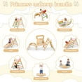 thumbnail image 3 of 9-in-1 Educational Wooden Toddler Collapsible Climbing Set - Indoor Playground Triangle Gym with Rocking Arch, Slide, Pinball Game & Seesaw - Multi-Functional Play Furniture for Kids, Boys & Girls, 3 of 8