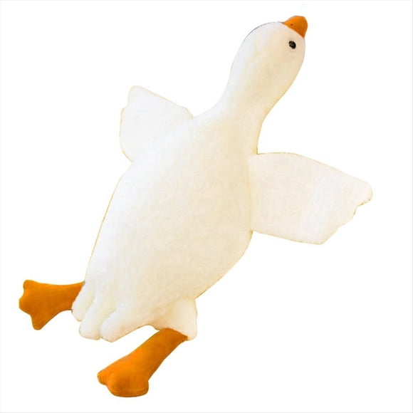 Juguete de Almohada Peluche Ganso, Felpa Pato Ganso , Abrazable SúPer Suave, Cisne