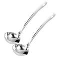 thumbnail image 1 of 2 cucharones separadores de aceite de acero inoxidable, cucharas separadoras de grasa con pico vertedor, cucharones de sopa de metal, separadores de grasa para cocinar., 1 of 5