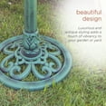 thumbnail image 5 of Alpine Corporation 20" x 28" Plastic Scrollwork Bird Bath, Green, 5 of 10