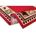 thumbnail image 4 of Furnish My Place Indoor Wildlife Bear Rustic Rug with Jute Backing - 5 ft. x7 ft. 6 in. , 2 ft. x 6 ft. , 2 ft. x 3 ft., Red, Moose Decor Lodge, Area Rug for Living Room, Bedroom, Hallway, 4 of 8