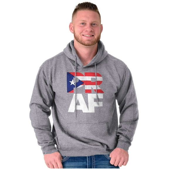 Puerto Rico Rican Boricua AF Flag Hoodie Sweatshirt Women Men Brisco Brands S
