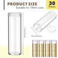 thumbnail image 2 of 30 Pcs Tube de Rangement pour Pièces Tube à Pièces en Plastique Rond Transparent Porte-Pièces Conteneur Organisateur avec Couvercle à Vis pour Fournitures de Collection Rouleaux de Banque, 2 of 7