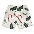 thumbnail image 7 of FORMRS Boys Swim Trunks Quick Dry Mesh Liner Boardshorts Sizes XS-XL, White Christmas Holly, 7 of 7