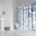 thumbnail image 2 of Ocean Theme Shower Curtain - Machine Washable Tropical Seashell Design, Mildew-Resistant PEVA Fabric,72x72in, 2 of 5