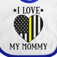 thumbnail image 4 of Inktastic Dispatcher Mommy Gold Line Emergency Boys or Girls Baby Bib, 4 of 4