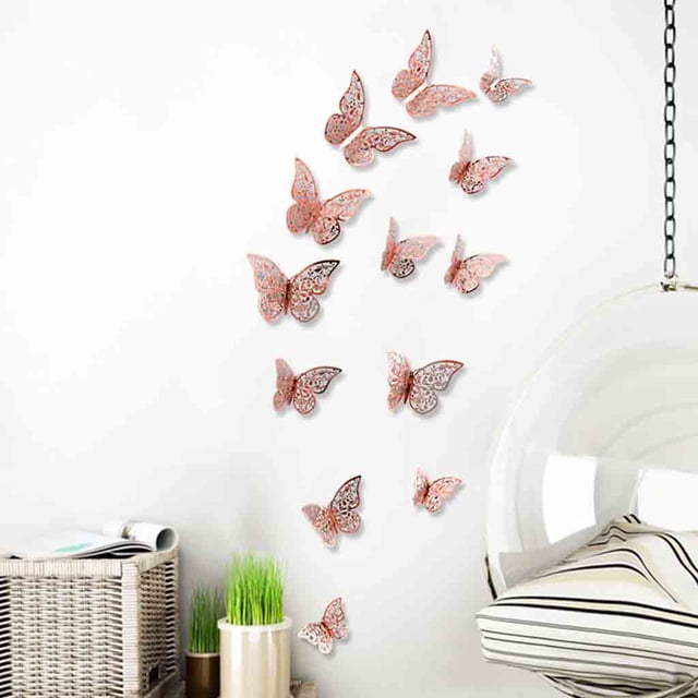 TIMIFIS Wall Stickers Mirror Decoration Home Room Art Diy Wall Stickers12Pcs Home Decor