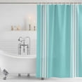 thumbnail image 4 of Aqua Striped Waterproof Fabric Shower Curtain,Luxurious White Stripes Modern Abstract Art Waterproof Fabric Shower Curtain for Bathroom Curtains Bathtubs Shower Curtains with 12 Hooks Small 36x78in, 4 of 8