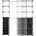 Whitmor Deluxe Double Rod Adjustable Closet Systems, Metal with Plastic Connectors, Silver and