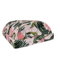 thumbnail image 1 of Forest Foot Rest, Tropical Foliage Monstera Areca Palm Leaves Hawaiian Exotic Jungle, Non-Slip Backing Adjustable Ergonomic Memory Foam Leg Support for Office, Pale Pink and Dark Green, by Ambesonne, 1 of 5