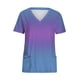 thumbnail image 4 of Blusa de manga corta con cuello en V para mujer, uniforme con estampado de bolsillos, blusa de enfermería Fridja  bn6703, 4 of 5