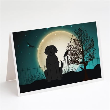 Halloween Scary Black Labrador Greeting Cards & Envelopes - Pack of 8