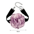 thumbnail image 6 of Mightlink Flocking Cloth Choker Necklace Adjustable Extension Chain Exquisite Lightweight Rose Flower Decor Necklace Jewelry Accessories, 6 of 7