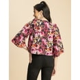 thumbnail image 4 of Moomaya V Neck Straight Printed Cotton Jacket - Women's Stylish Printed Jacket, 4 of 9