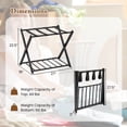 thumbnail image 2 of Costway Set of 2 Folding Luggage Rack with Shelf Travel Suitcase Shoe Storage Holder, 2 of 10
