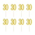 thumbnail image 2 of Golden Number 30 Cupcake Toppers for Decorating with Paper Picks Perfect for Birthday Party Cake Decorations, 2 of 5