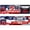 Set 1, variant on Donald Trump Republican Bumper Stickers for 2024 Presidential Elections, Vibrant Red and Blue American Flag Design – Decals & Accessories for Cars, Trucks, Vehicles | 3 x 10" | 2 per Pack (Set 1)