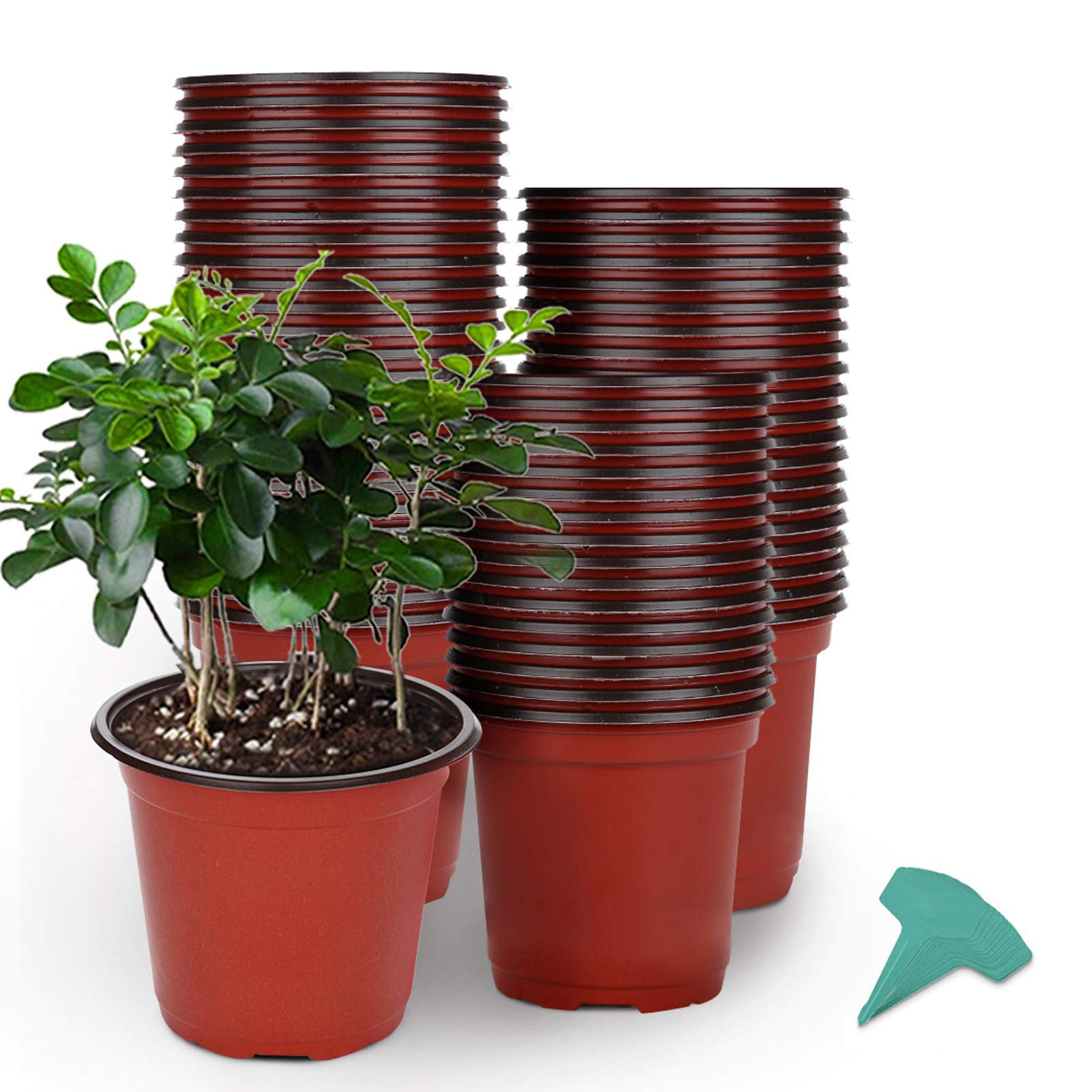 Qty 360 Clay Color Plastic Plant Flowers Ferns 1 Gallon Trade Nursery Pots 