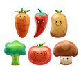 thumbnail image 1 of Juego de globos de aluminio con verduras, 5 unidades, zanahoria, chile, papa y tomate, 1 of 2