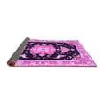 thumbnail image 2 of Ahgly Company Indoor Round Medallion Purple Traditional Area Rugs, 3' Round, 2 of 4