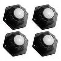 Ruedas giratorias adhesivas para muebles pequeños (bola de goma negra), 4 Uds.