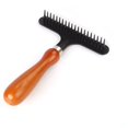 thumbnail image 2 of Artefacto para pelo de perro mediano y grande, rastrillo de madera maciza para uñas, peine de hilera, nudo abierto, peine de belleza para cabello largo, peine Mao Mei Mao, osito de peluche dorado., 2 of 6