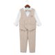 thumbnail image 4 of Odeerbi Niños 4 Pcs Caballero Vestido Formal Traje Chaleco + Traje Pantalones + Corbata + Colgantes Trajes de Boda Conjunto, 4 of 7