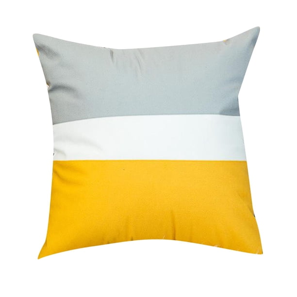 Throw Suede Cojín Funda de almohada Funda de almohada a rayas Funda de almohada para dormitorio 18 '' Estilo1
