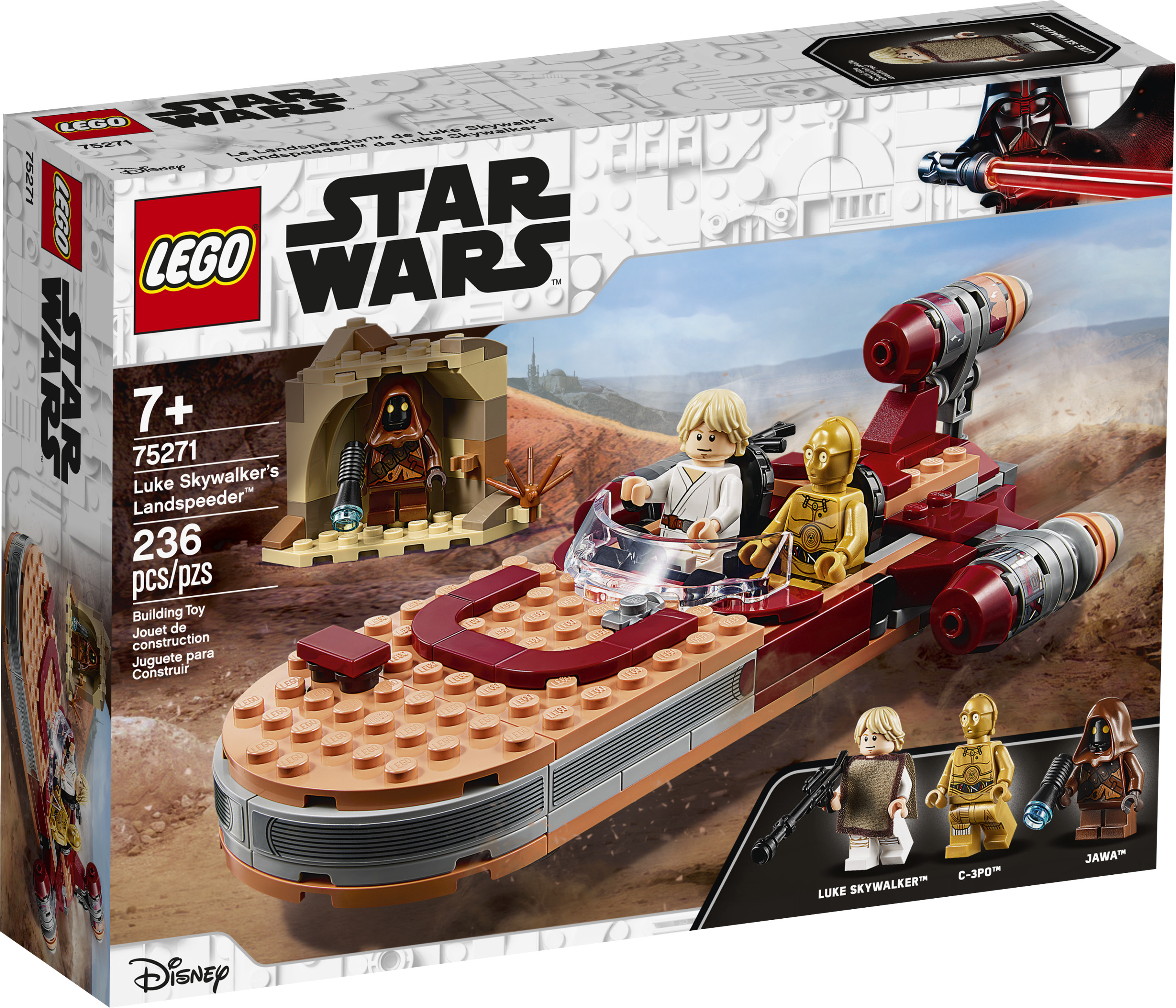 LEGO Star Wars: A New Hope Luke Skywalker’s Landspeeder 75271 Building Kit, Collectible Set (236 Pieces) - image 4 of 5