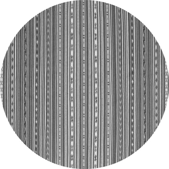 Ahgly Company Indoor Round Oriental Gray Traditional Area Rugs, 7' Round