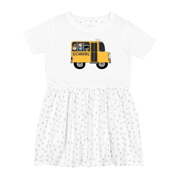 Inktastic School Bus Girls Toddler Dress