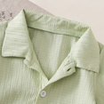 thumbnail image 3 of Faraee Toddler Baby Boys Clothes Summer Outfits Polo Shirt Shorts Set 6 12 18 24 Months 2t 3t 4t Cotton Linen Infant Clothing Green,12-18 Months, 3 of 5
