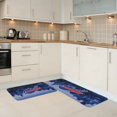 thumbnail image 2 of Juego de 2 alfombrillas de cocina de terciopelo de cristal con el logotipo del equipo de fútbol Bills, alfombrilla absorbente antideslizante para el hogar, el dormitorio y la cocina, 2 of 6