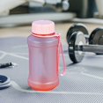 thumbnail image 4 of Botella de agua deportiva de 1000 ml | Hervidor de agua para bebidas al aire libre de plástico esmerilado | Mango de correa a prueba de fugas | Apto para lavavajillas | Gran capacidad |, 4 of 6