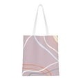 thumbnail image 1 of YFYANG Reusable Cotton Canvas Tote Shopping Bag, Pink Line Art Washable Portable Grocery Bag for Daily Travel, 1 of 8