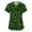 Dark Green#036, variant on Stichou Christmas Scrub Tops Women Plus Size Christmas Tree Print Short Sleeve Nursing Uniforms Funny V Neck Loose Fit Stretchy Scrub with Pockets Dark Green XL