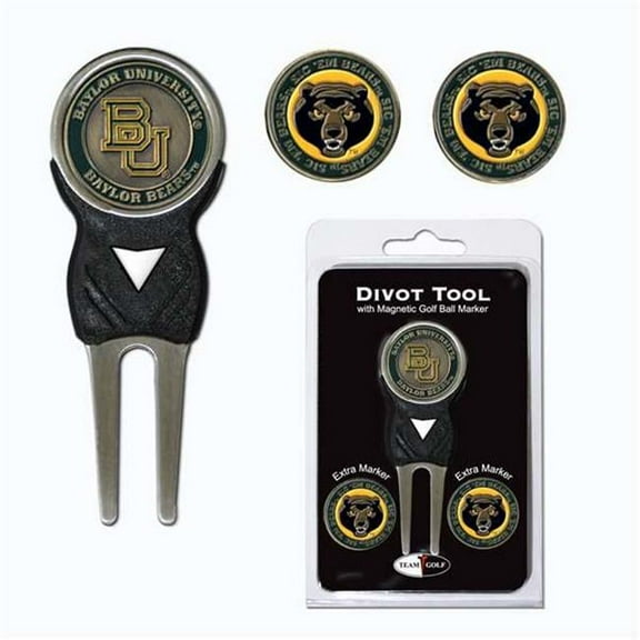 Team Golf NCAA BAYLOR Divot Tool Pack With 3 Golf Ball Markers