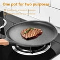 thumbnail image 4 of Nonstick Crepe Pan Set, 5 Piece Set Kitchen Pancake Grill Pan, 11 Inch Granite Coating Flat Skillet Tawa Dosa Tortilla Pans, Pizza Pan, Fry Pans Compatible with All Stovetops, 4 of 8