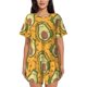 thumbnail image 1 of Balery Avocado Dog Conjunto de Pijama para Mujer con Estampado, Dos Piezas de Manga Corta y Shorts, Ropa de Dormir Suave con Cuello Redondo y Bolsillos-Small, 1 of 6